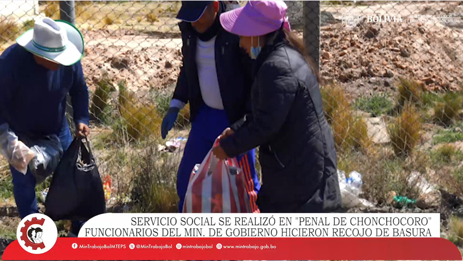 SERVICIO SOCIAL COMUNITARIO EN ALREDEDORES DEL CENTRO PENITENCIARIO DE CHONCHOCORO